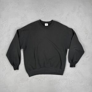 Vintage Jerzees Nu Blend Faded Black Crewneck Sweatshirt MADE IN USA Fits L-XL